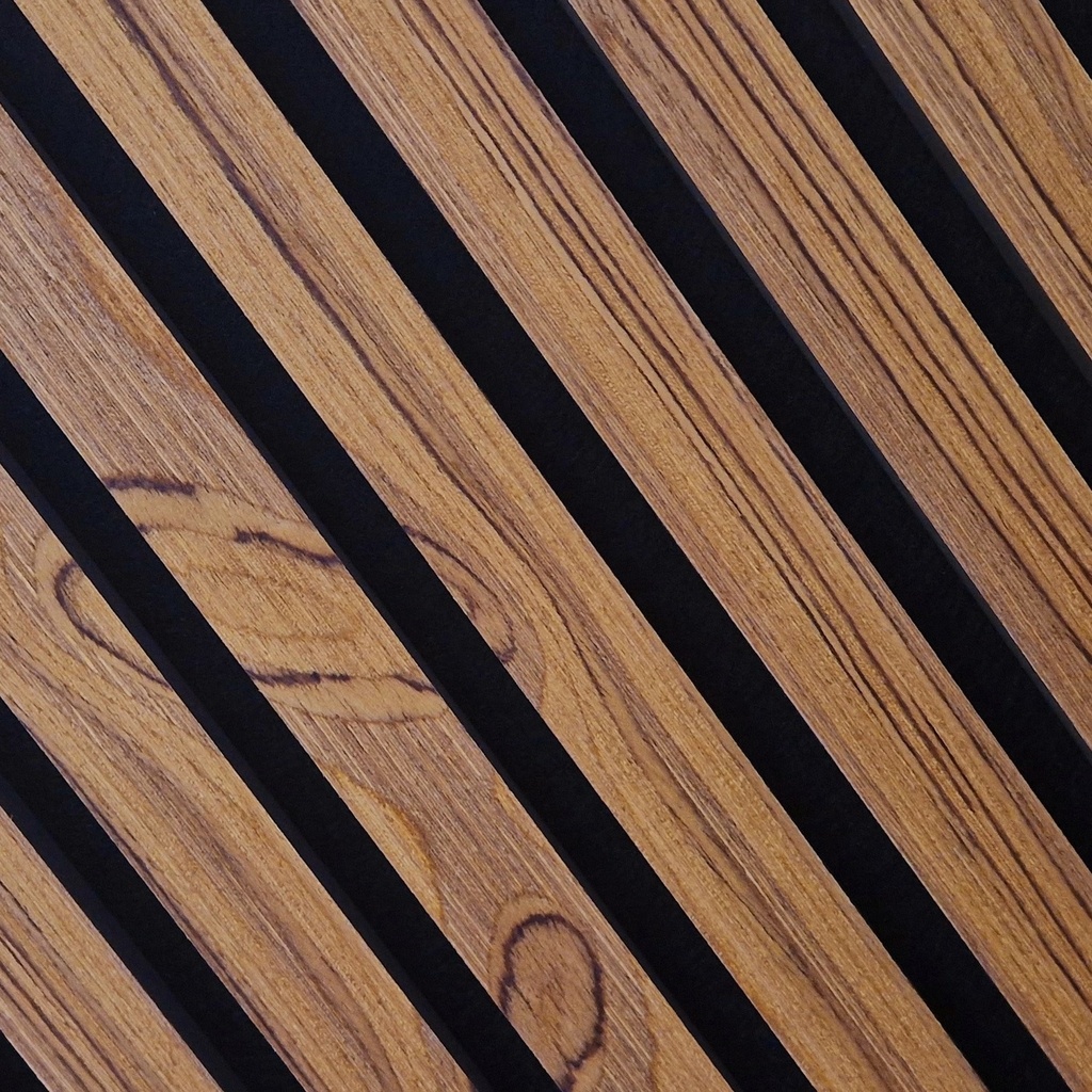 Akoestisch wandpaneel Teak 300 x 60 cm