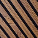 Akoestisch wandpaneel Teak 280 x 60 cm