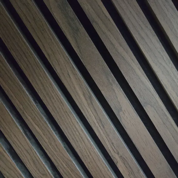 Akoestisch wandpaneel donker walnoot 280 x 60